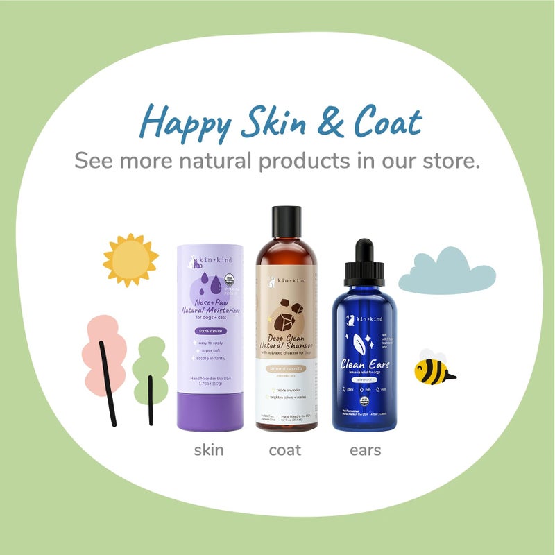 kin+kind Cat Ear Cleaner - Cat Ear Drops, Vet Ear Solution, Eliminates Wax, Odor and Itchy Irritation, Cat Ear Cleaner Solution, Natural in-Home Pet Grooming - Made in USA - Image 5