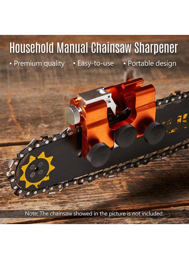 Manual Chainsaw Chain Sharpener Portable Hand-cranked Saw Chain Grinder Household Sharpening Tool Grinding Machine Accessory for Chain