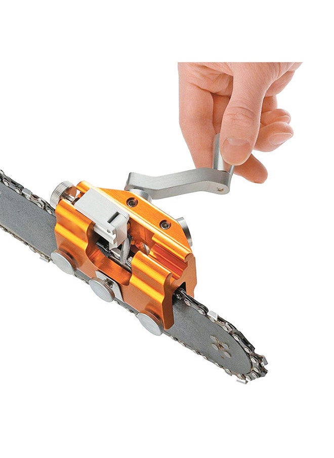 Manual Chainsaw Chain Sharpener Portable Hand-cranked Saw Chain Grinder Household Sharpening Tool Grinding Machine Accessory for Chain