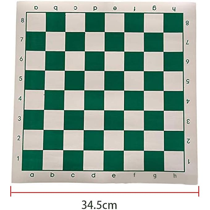 KASCLINO Tournament Chess Mat, PU Leather Tournament Roll Up Chess Board, Chess Rollable Chessboard, Lightweight & Non Slip, Chess Mat for Kids and Adults(Size:34.5cm) - Image 3