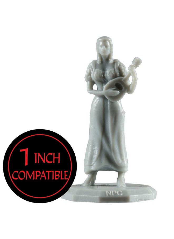 Monster Protectors - Monster Townsfolk Mini Fantasy Figures - 8Pc Entertainer Non Player Character Npc Miniatures - 1" Hex-Sized Compatible W Dnd Dungeons And Dragons, Pathfinder And All Rpg Tabletop Games - Image 1