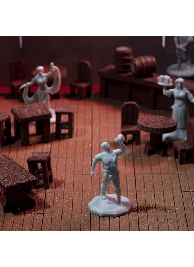 Monster Protectors - Monster Townsfolk Mini Fantasy Figures - 8Pc Entertainer Non Player Character Npc Miniatures - 1" Hex-Sized Compatible W Dnd Dungeons And Dragons, Pathfinder And All Rpg Tabletop Games - Image 1