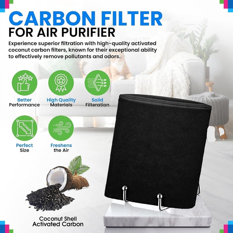Bagean Cut to Fit Activated Carbon Filter Sheet 10” x 48” - Activated Carbon Air Filter for Air Purifiers Window AC Air Vent And More - Charcoal Filters Remove Odors & Freshens the Air (1-Pack) - Image 2