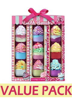 Winter in Venice Pamper Beautiful Cupcake Bath Bombs in 9 Variety Scents, Vegan Friendly and Cruelty Free Gift Set 9x150g  - Image 1