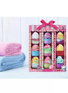 Winter in Venice Pamper Beautiful Cupcake Bath Bombs in 9 Variety Scents, Vegan Friendly and Cruelty Free Gift Set 9x150g  - Image 3
