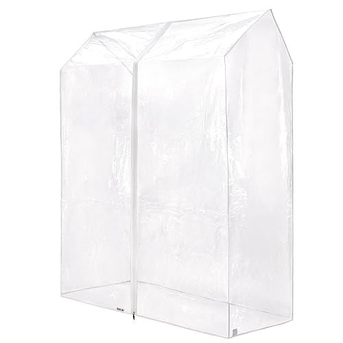 HANGERWORLD 4ft Clothes Garment Rack Cover for Open Closet Clear Showerproof COVER ONLY (48"x24"x65") - Image 2