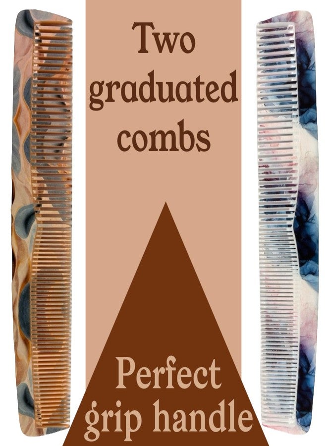 Treewing Hair Comb for Men and Women - Set of 4Pcs Made with Virgin Raw Material Kanga with Smooth Teeth for Healthy Hair, Detangling, Hairstyling - Handle Comb, Shampoo Comb, Graduated Comb Set - Image 3