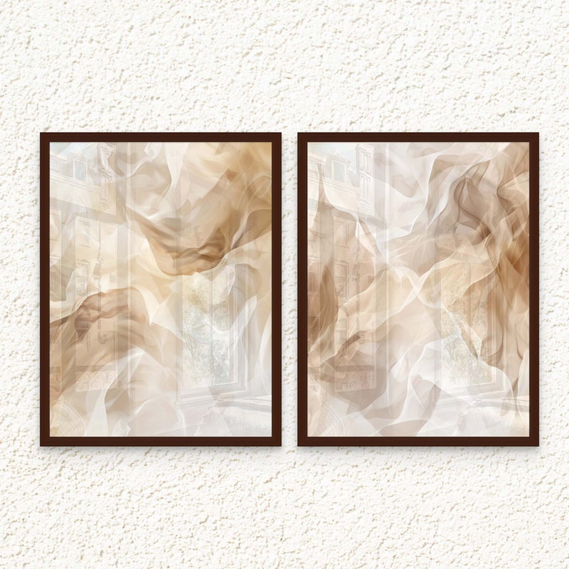 آرت دیکور  طباعة فنية مؤطرة بورتريه لفن جداري تجريدي حديث بتصميم معاصر وأسلوب بسيط – لوحات تجريدية عصرية لديكور الجدران في غرفة المعيشة، غرفة النوم، المكتب، أو الاستوديو – ديكور منزلي أنيق ومثالي للإهداء. - Image 1