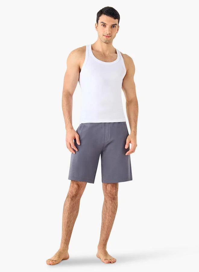 سبلاش فيڤ شورت بنقوش مع رباط وجيوب