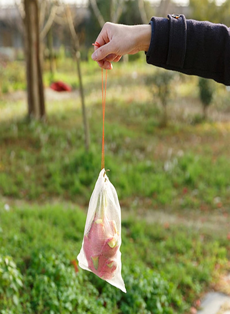 GGOOT Seed for Planting50Pcs Vegetable Fruit Protection Bag Drawstring Anti Bird Pest Mesh Pouch-10*15cm  - Image 4