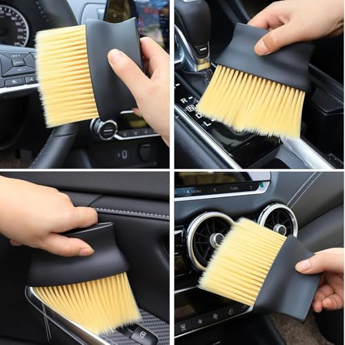 OTO2EYE 5 PCs Microfiber Car Duster with Long Handle Car Cleaning Brush Exteriror and Interiror Car Cleaning Cloth Car Ac Vent Cleaner Brush for Car, Motorbike, SUVs Car Cleaning Kit (Combo 5) - Image 2