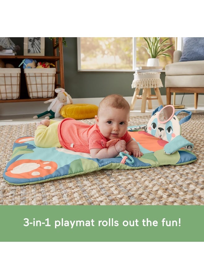 Fisher-Price Baby Toy Planet Friends Roly-Poly Panda Play Mat, Portable Tummy Time Developmental Activity For Newborns Ages 0+ Months  - Image 3