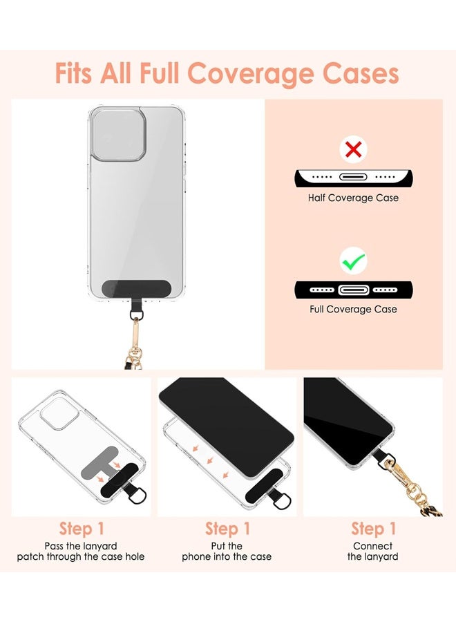 Universal Phone Lanyard, Metal Cell Phone Chain Anti-Theft Crossbody Strap for iPhone 16, 15 and Most Smartphones, Cell Phone Neck Holder for Women, Gold & Black - Image 5