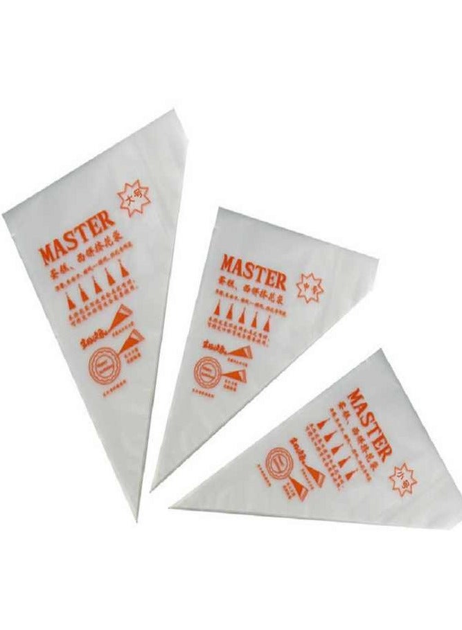 Disposable Piping Bags 100 PCS – (26 X 17 cm)  Cake Decorating Bags, Tear-Proof Squeeze Baking Bags for Icing, Frosting & Pastry – Strong, Non-Slip, Easy-Grip Design  - Image 1