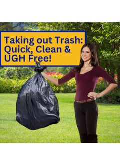 AlsayedP 30 Gallon Heavy Duty Trash Bags 25 Black Plastic Garbage Bags for Contractor, Industrial, Home, Kitchen, Commercial, Yard, Lawn, Leaf (30 Gallons, 25 Bags)  - Image 5
