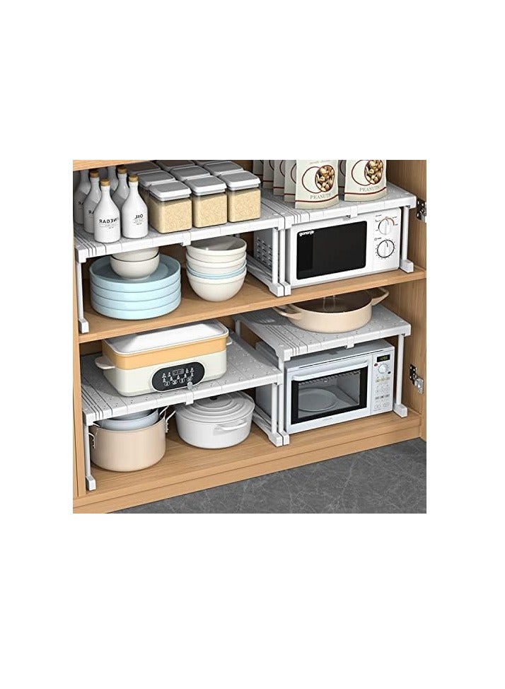 هاي هونور رف خزانة ، قابل للتعديل طول الرف ، رف الأحذية ، تحت الحوض التشطيب ، مساحة التخزين ، رفوف مكدسة للحمام ، المطبخ ، شرفة ، مرحاض ( 87-108 سم ، أبيض ) - Image 3