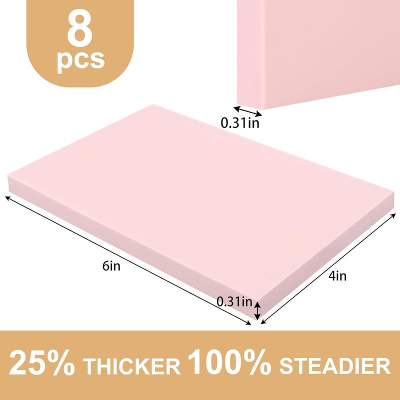 SGHUO 8 Pcs 4"x6" Pink Rubber Carving Blocks Linoleum Block Stamp Making Kit - Image 2