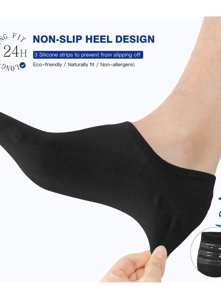 No Show Low Cut Socks for Mens Cotton Casual Sports Athletic Ankle Anti Men Short Socks Casual Cotton Socks (6 Pairs) - Image 4