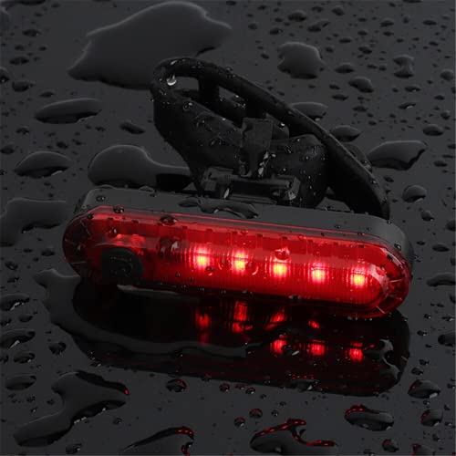 Linist Bicycle Rear Light LED USB Rechargeable Cycle Tail Light Waterproof Bicycle Taillight, 4 Mode,Red - Image 4