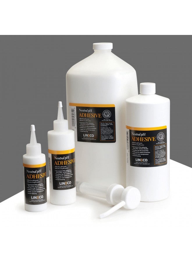 Lineco لاصق Lineco ذو pH محايد، خالي من الأحماض يجف بسرعة وشفاف، صيغة PVA لمواد الحفظ قابلة للذوبان في الماء ومرنة، 4 أونصات، لتجليد الكتب ومشاريع ورقية أخرى، أبيض - Image 4