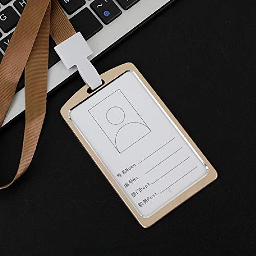 WHNOATOC id Card Holder for Office,id Card Holder for Women, id Card Holder for Men Stylish,id Card Holder for School Student,id Card Holder for Office Steel,Office id Card Covers (Golden) Pack of 3 - Image 4