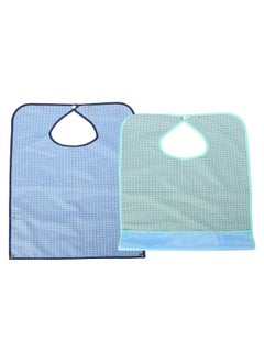 Thoraya Adult Waterproof Mealtime Bib Double Layer Elder Dinning Clothes Protector  - Image 3