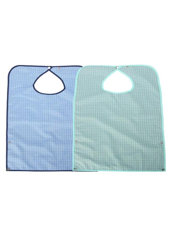Thoraya Adult Waterproof Mealtime Bib Double Layer Elder Dinning Clothes Protector  - Image 1