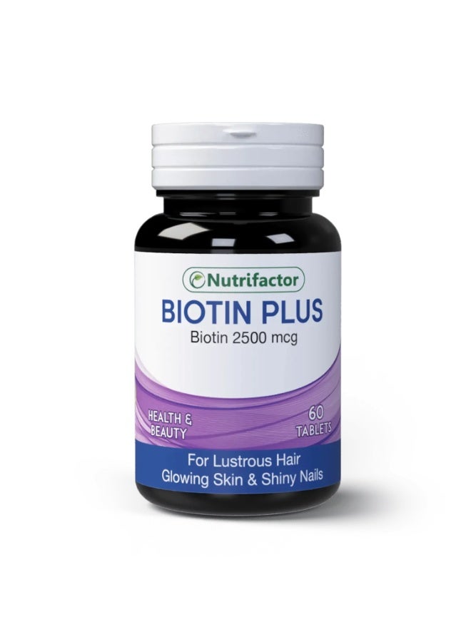 A dietary supplement with a concentration of 2500 micrograms, designed to promote healthy hair, skin, and nails.