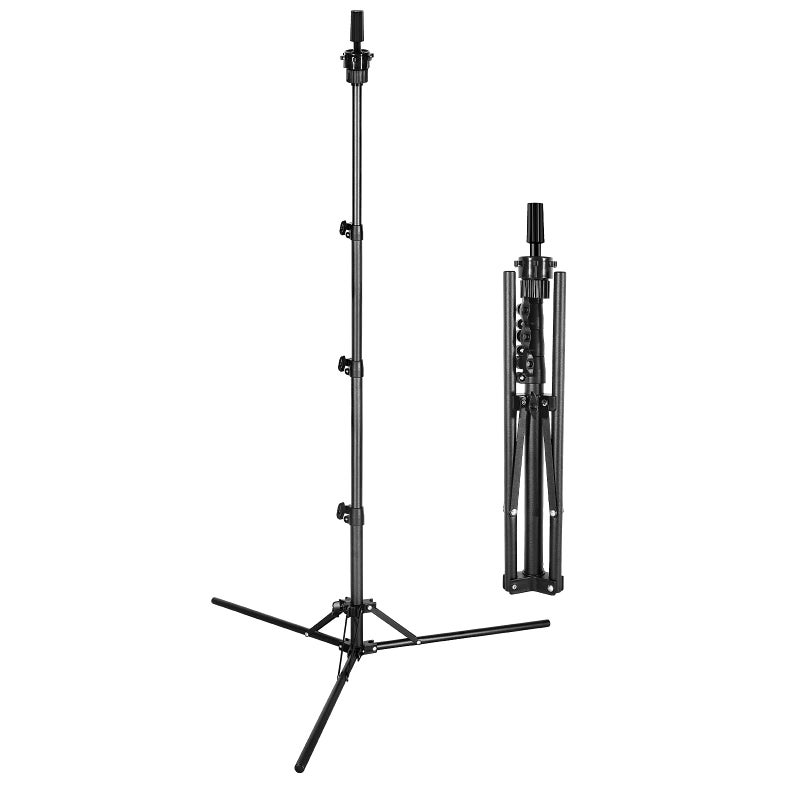 MEIBR MEIBR Foldable Wig Stand Tripod Mannequin Head Stand Frosted Material Adjustable Tripod for Mannequin Head Holder for Cosmetology Hairdressing Training