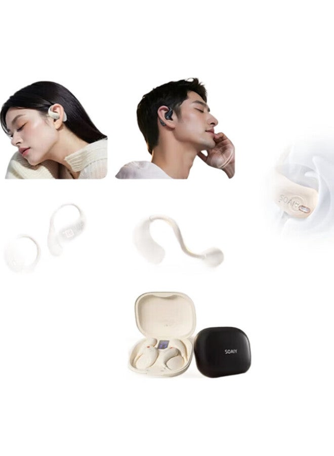 SOAIY Gd31 Open-Concept Clip-On Bluetooth Headphones, True Wireless, Long Battery Life, Non-In, For Running, Music, Calls, Noise Reduction, Compatible With Apple, Huawei, Xiaomi Phones, Black Knight - Image 1