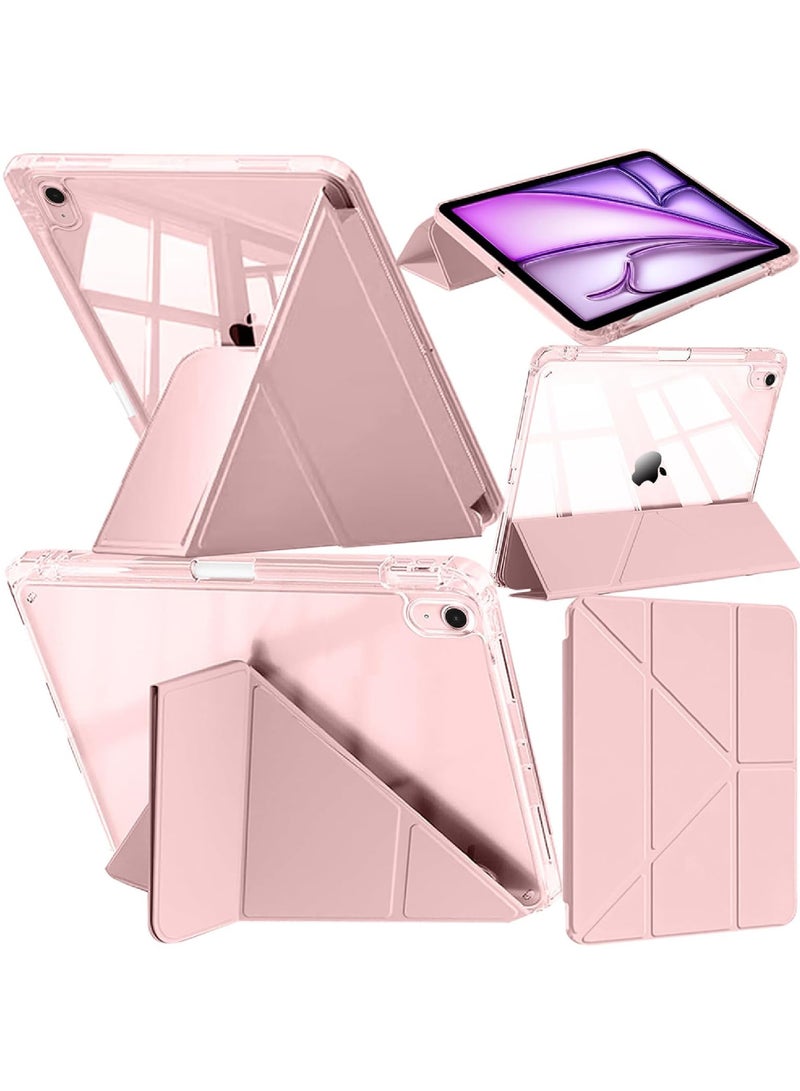 روك بو حافظة هجينة رفيعة لجهاز iPad Mini 7 (A17 Pro) 2024 / iPad Mini 6 2021، [حامل قلم مدمج] غطاء شفاف مقاوم للصدمات مع ظهر شفاف لجهاز iPad Mini الجيل السابع / السادس مقاس 8.3 بوصة - Image 1