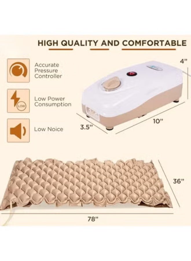 Anti Bed Sore Air Mattress with Pump System – Alternating Pressure Medical Mattress for Pressure Relief, Bedridden Patient Care, Home & Hospital Use with Storage Pouch - Image 3