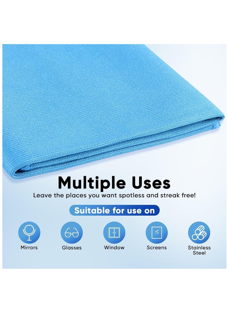 INFLUX 16 x 16 Inch Microfiber Glass Cleaning Cloths - Pack of 6 Ultra-Absorbent Kitchen Towels, Perfect for Dusting, Glass Cleaner, Car Cleaning, Mirror Cleaner, and More - Image 5