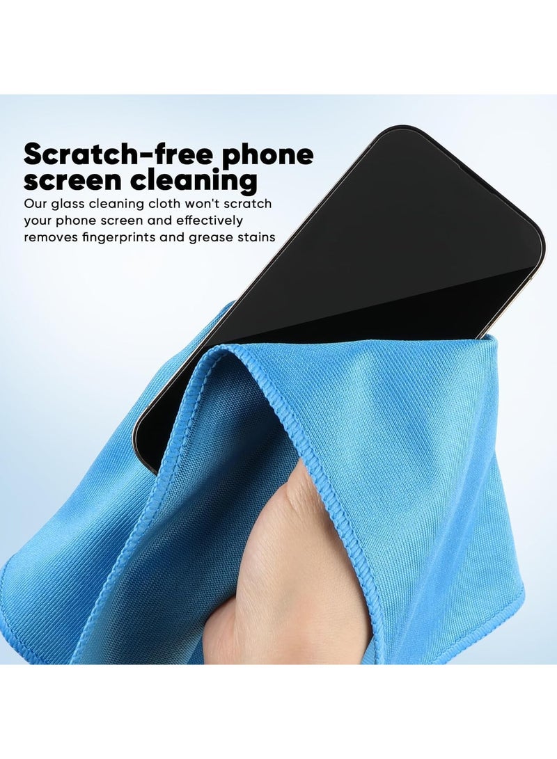 INFLUX 16 x 16 Inch Microfiber Glass Cleaning Cloths - Pack of 6 Ultra-Absorbent Kitchen Towels, Perfect for Dusting, Glass Cleaner, Car Cleaning, Mirror Cleaner, and More - Image 2