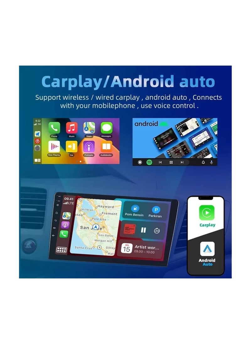 SHEZA STAR - Android Car Stereo for Ford Explorer 2011 To 2019 4GB RAM 64GB ROM Mirror-Link Wi-Fi BT, Radio GPS Navigation, 10 Inch Support Apple Carplay, IPS Touch Screen with Backup Camera Included - Image 1