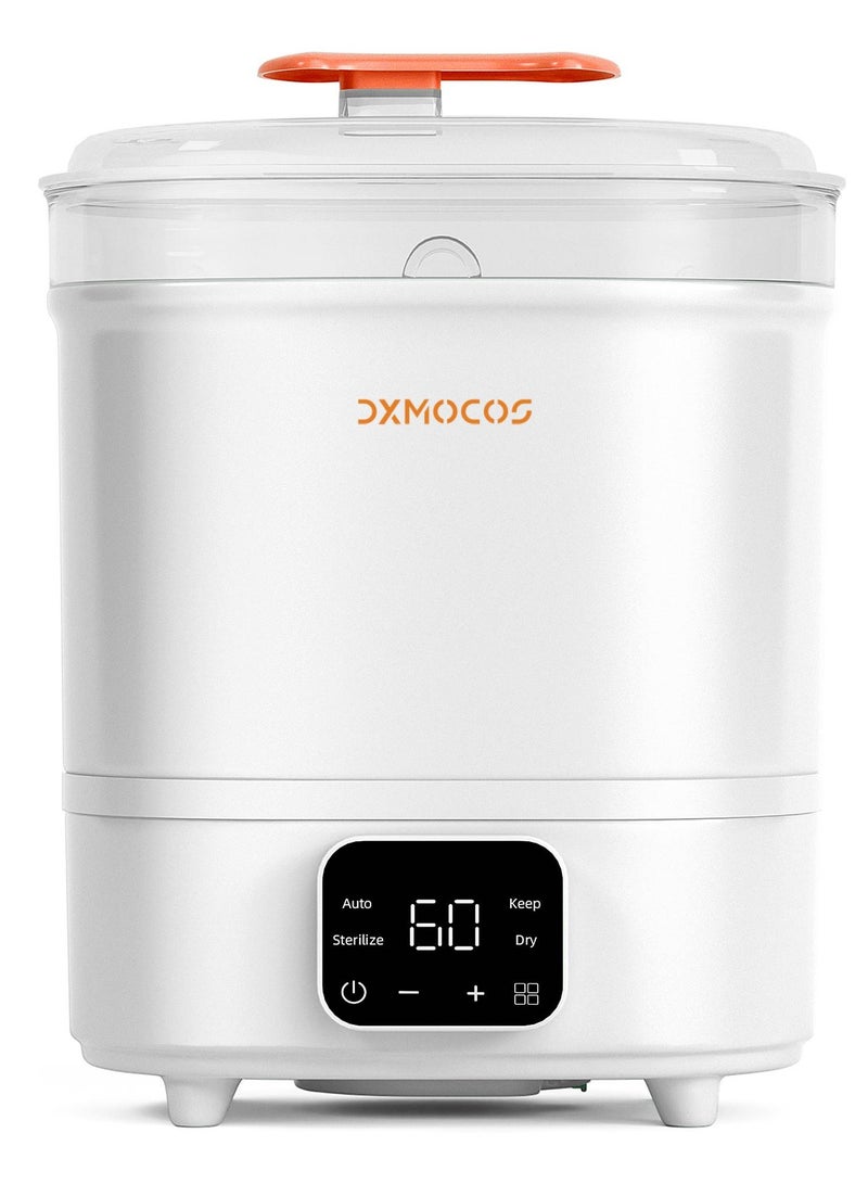 Dxmocos Dxmocos 4-in-1 Baby Bottle Sterilizer and Dryer, Electric Steam Sterilizer with LED Touch Screen, White  - Image 1