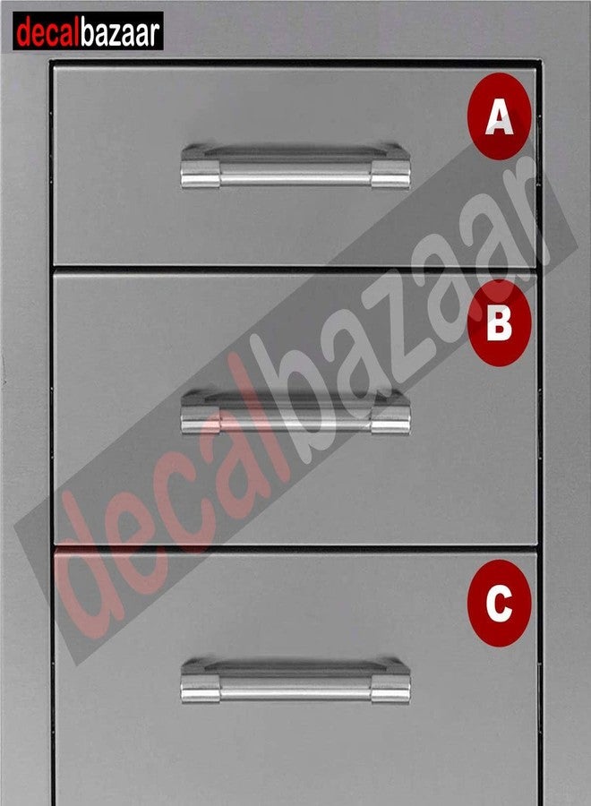 Decalbazaar A to Z Alphabet Round Letter Labels (Set 2), Vinyl Glossy Finish, 1.5 Inch, Dark Red, Indoor Outdoor Use - Image 5