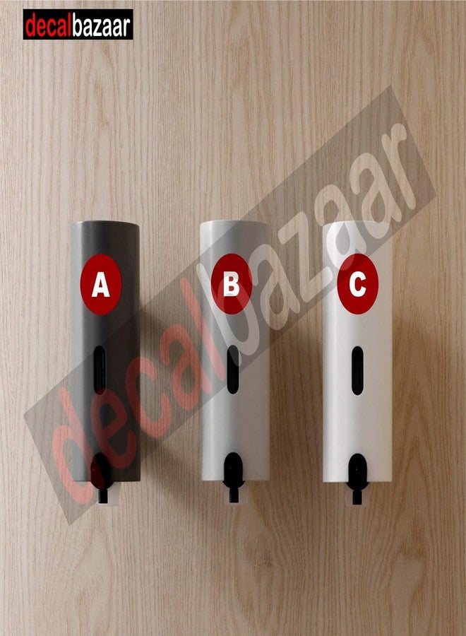 Decalbazaar A to Z Alphabet Round Letter Labels (Set 2), Vinyl Glossy Finish, 1.5 Inch, Dark Red, Indoor Outdoor Use - Image 4