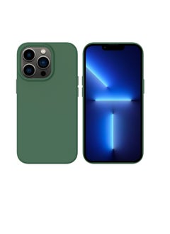 Liquid Silicone Gel Cover with Full Body Protection Anti-Scratch Shockproof Silicone Case for iPhone 12 Pro Max 6.7", Pine Green