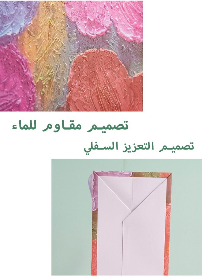 bbet Gift Paper Bag Gift Bags for Birthday,Oil Painting Style Gift Bag, Birthday Bag Gift Box, Envelope Packaging Bag, Creative Paper Gift Bag, Holiday Gift Box, Gift Bag（25*22*12CM）  - Image 4