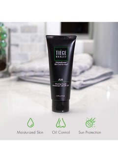 tiege hanley Tiege Hanley Mens Face Moisturizer, Morning Facial Moisturizer with SPF 20 - Men's Face & Skin Care Cream for Long-Lasting Hydration - Promotes Even Skin Tone, Safe for Sensitive Skin (2.5 Fl Oz)  - Image 4