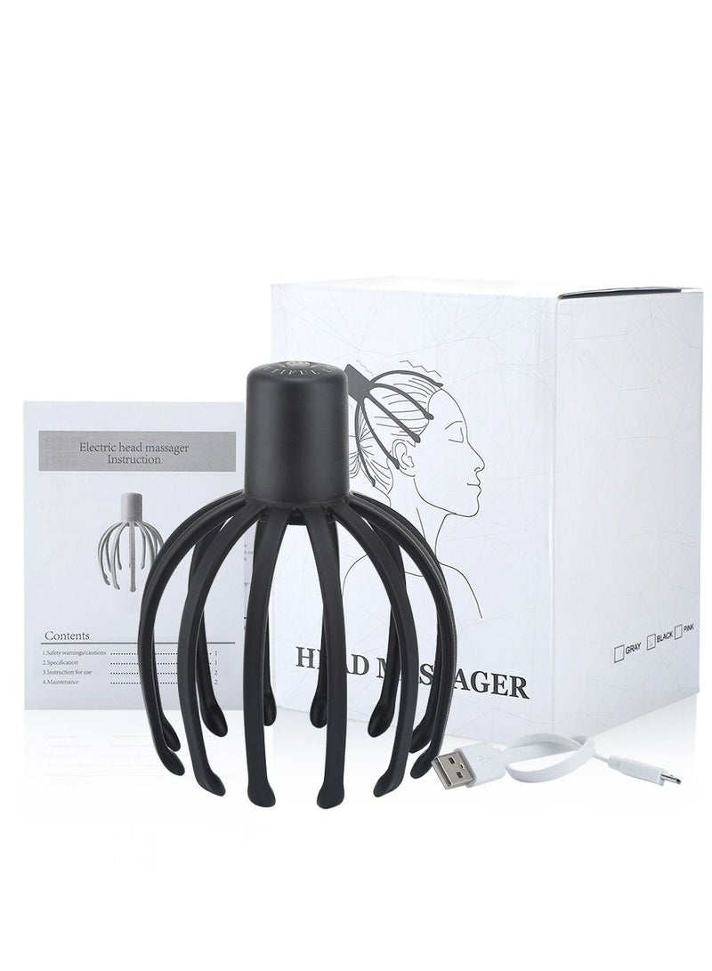 الكهربائية الأخطبوط مخلب رئيس مدلك فروة الرأس العلاجية هرش تخفيف الإجهاد والتعب الاهتزاز بلوتوث تحفيز الشعر - Image 3