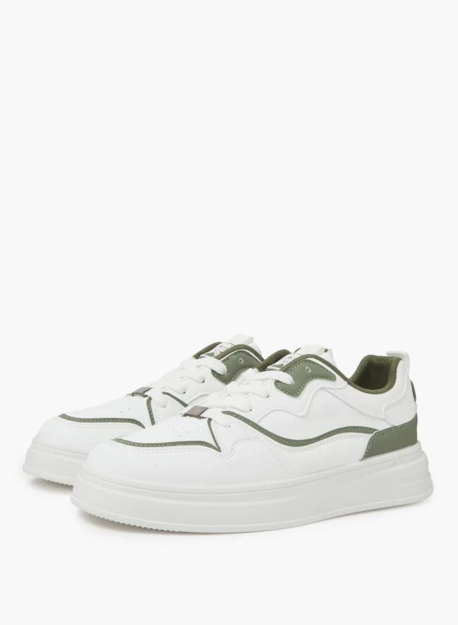 Styli White Panel Design Sports Sneakers