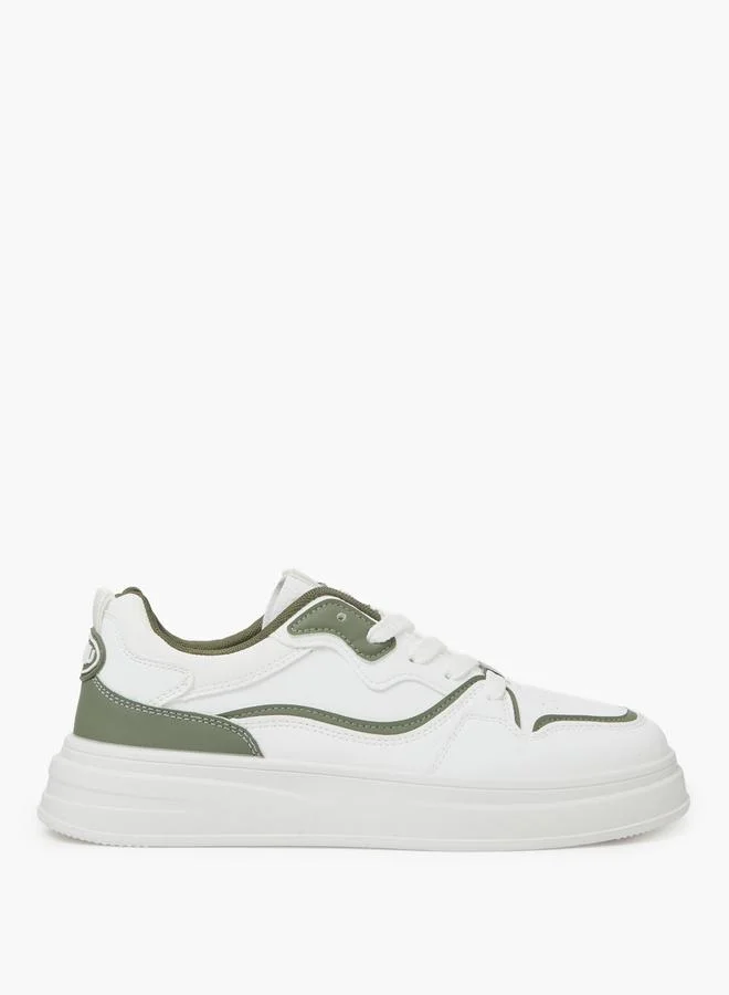 Styli White Panel Design Sports Sneakers