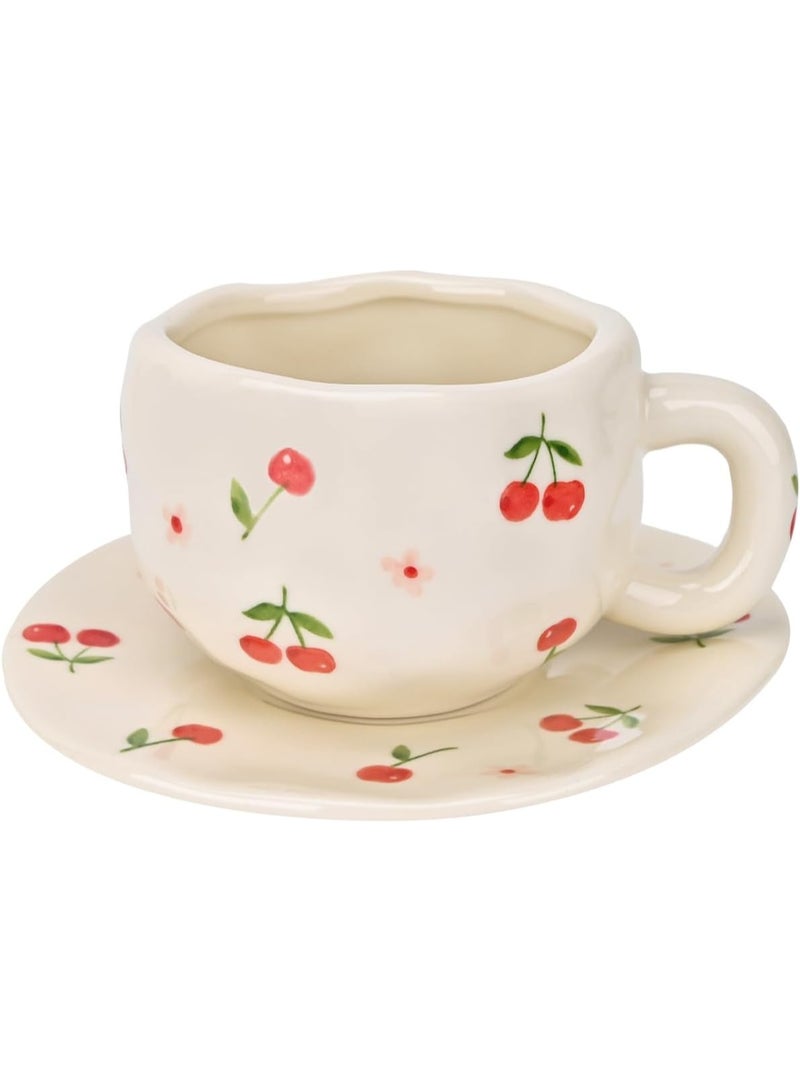 Qahwa Ceramic Coffee Mug with Handle - Image 1