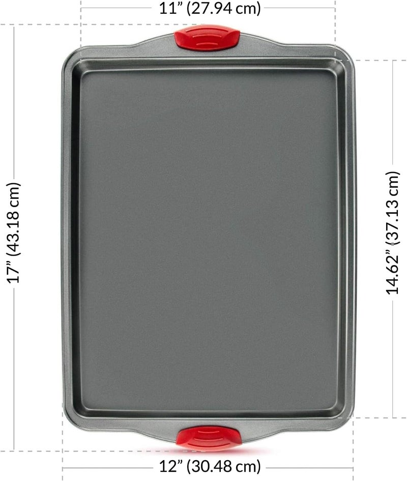 Boxiki Kitchen Premium Nonstick Baking Sheet Pans – Set of 3, Heavy-Gauge Carbon Steel, Warp, Dent, and Rust-Resistant – Gourmet Rimmed Half Cookie Sheet Trays, Non-Toxic for Exceptional Baking Performance - Image 4