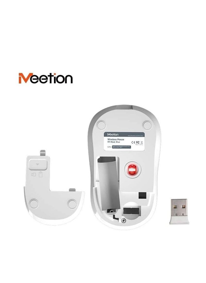 Meetion - Meetion R545 Wireless USB Mouse With LED Light DPI Control For PC And Laptop - Baby Blue - Image 1