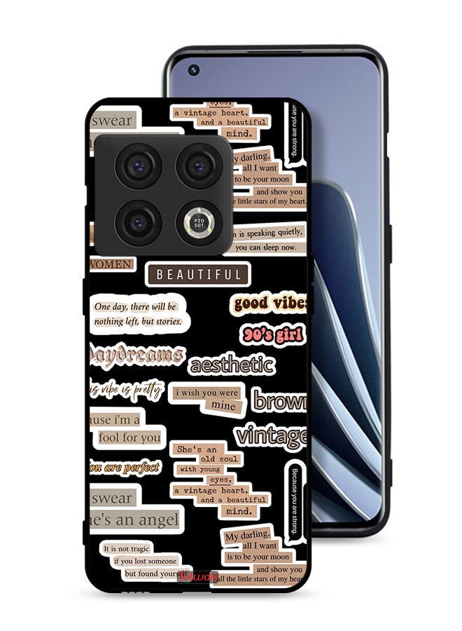 Tolwak OnePlus 10 Pro 5G Protective Case Cover Beautiful Quotes Stickers - Image 1