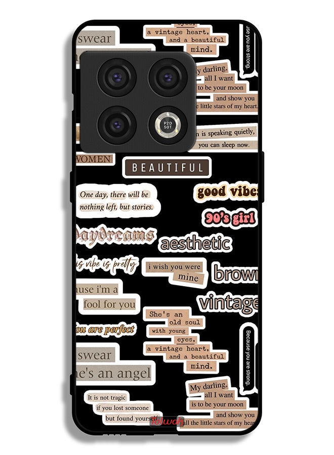 Tolwak OnePlus 10 Pro 5G Protective Case Cover Beautiful Quotes Stickers - Image 2