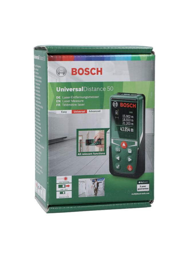 BOSCH Universal Distance 50 Laser Measurer Green and Black JE0 603 672 800 - Image 1